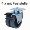 Beach Chair Wheels 1 Set (111100520580 4 x Castors with