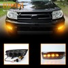 ZDEERAOTO Upgrade LED Front Bumper Fog light DRL Amber Sequential