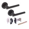 HANDLEZONE® Solus Privacy Lever On Round Rose Door Handles, with