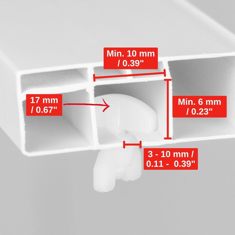 Curtain Gliders for Inner Track Rails, Pack of 128, with