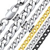 Bandmax Classic Curb Chain Necklace 4 mm/6 mm/9 mm Wide