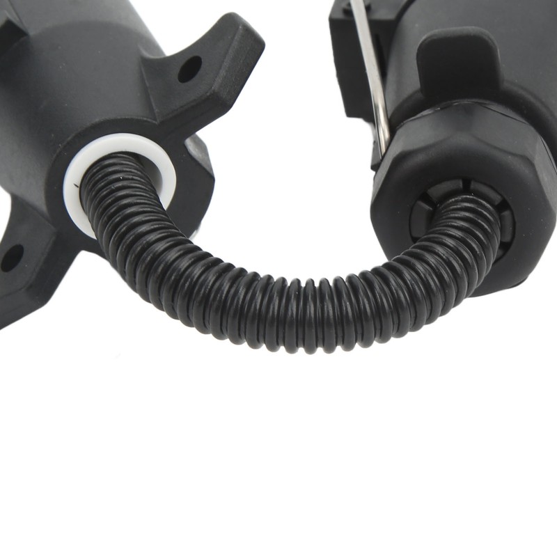 7 Way Round Trailer Plug Adapter Wire Connector RV Truck