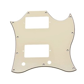Dopro American Standard SG Guitar Full Face Pickguard fits USA Gibson SG Special Guitar Aged White 3 Ply