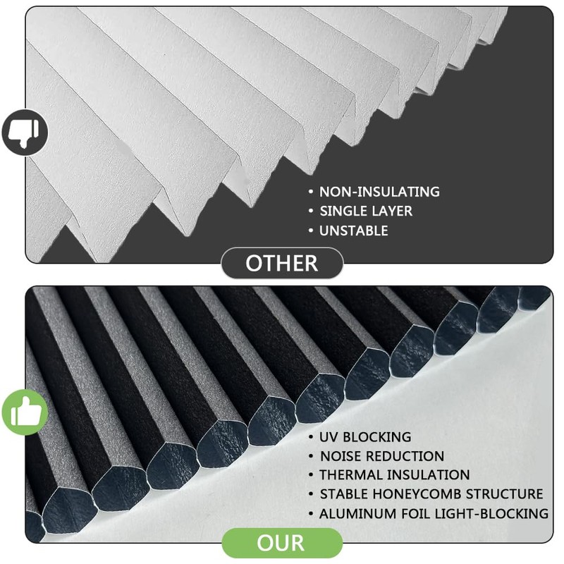 Arch Window Shades Blackout Cellular Honeycomb Blinds Half Circle Cordless