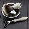 4 Pieces Shaving Set with Silver Tip Badger Brush 3