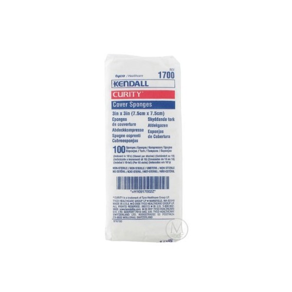 Kendall Curity Nonsterile Cover Sponges 4x4 (1792) by Curity