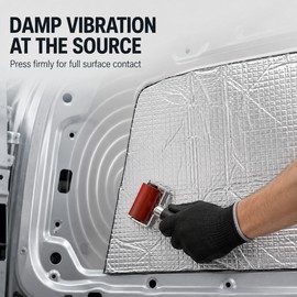 10-Pack 5mm Car Sound Deadening Mats, 9.84 × 7.09-Inch Foil Sheets