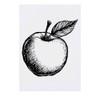 'Apple with Leaf' Temporary Tattoo - Water Resistant, Skin-Safe, Non-Toxic