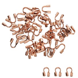The Beadsmith Basic Elements Wire Protectors – Copper Color – 4.3mm x 5mm, Inner Diameter 0.56mm/.022” – Pack of 50 Pieces – Protect Stringing Material from Everyday Wear & Tear