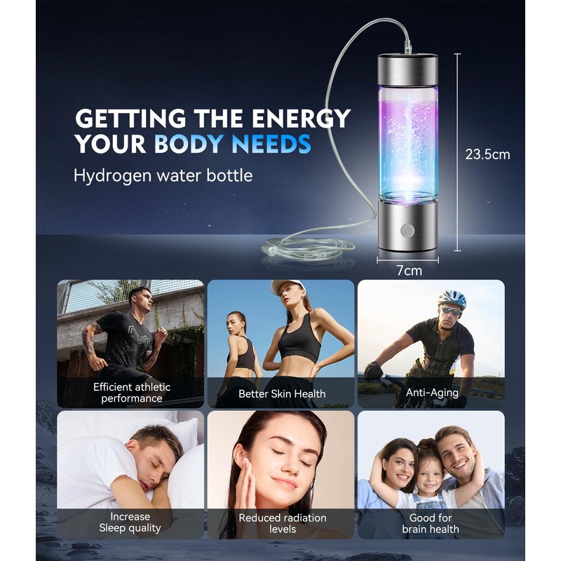 4.0 Upgrade Hydrogen Water Bottle & Hydrogen Absorption 【SGS Certification