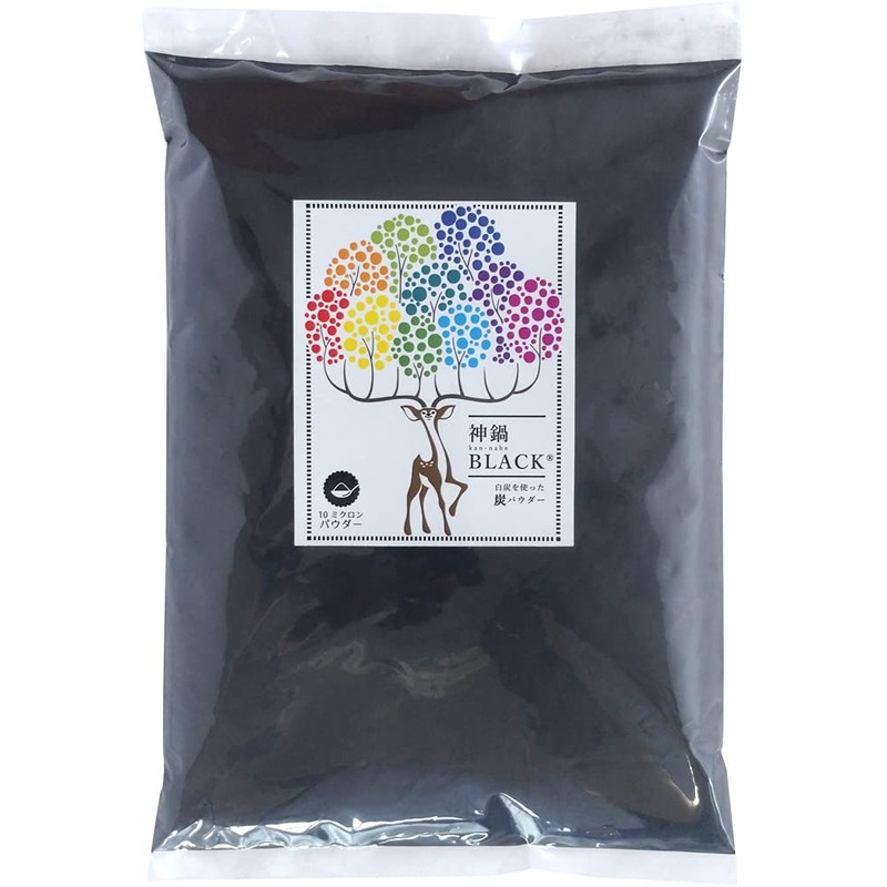 Charcoal Powder, Edible Cleanse, 17.6 oz (500 g), 10 Microns,