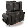 Milwaukee Leather Large Four Piece PVC Touring Pack with Barrel