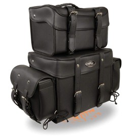 Milwaukee Leather Large Four Piece PVC Touring Pack with Barrel Bag - PCS
