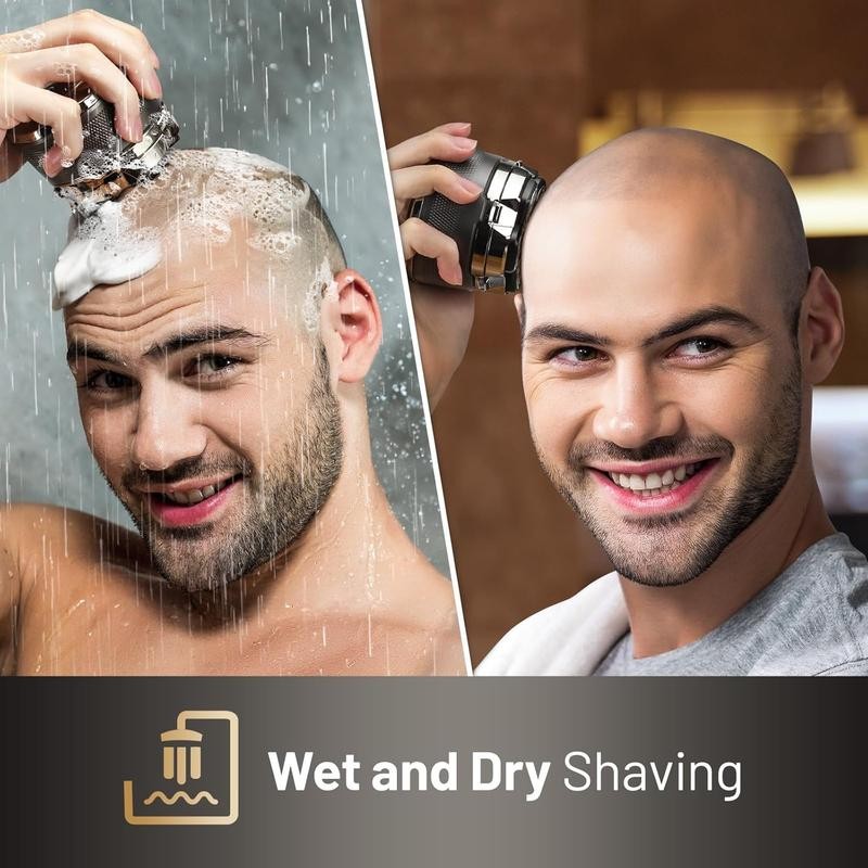 Head Shaver for Bald Men,Magnetic Electric Razor,Large Battery Capacity, LED