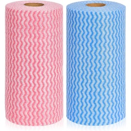 JEBBLAS Reusable Household & Kitchen Wipes, Disposable Cleaning Cloths, Wash Rags in 2 Rolls of 200 Sheets