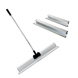 VOYAR Skimming Blade Set,24"+32''Skimming Blades + 34"-81" Extension Handle,0.37mm Stainless Steel Knife, Smoothing Drywall Knife,Blade Knockdown Spatula for Gyprock/Drywall/Wall-Board/Plaster Walls