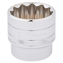 Draper 33594 1/2" Square Drive 12 Point Socket, 36mm Size , Blue