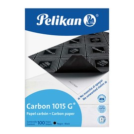 Pelikan 1015 G, Papel Carbón para Copias Mecanográficas con 100 Páginas Color Negro, Rinde Hasta 8 Copias, Tinta que No Mancha