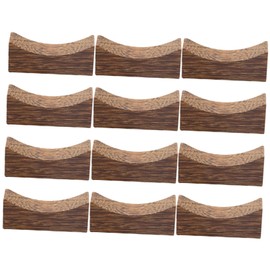 Cabilock 12 pezzi Supporto per Bacchette In Legno Supporto per Bacchette Giapponesi Riposo Bacchette Cinesi Porta Cucchiai Singolo Concavo Prodotti Domestici Wengue