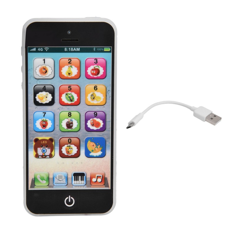 Children Mobile Phone Toy USB Charging Volume Adjustment Function LED