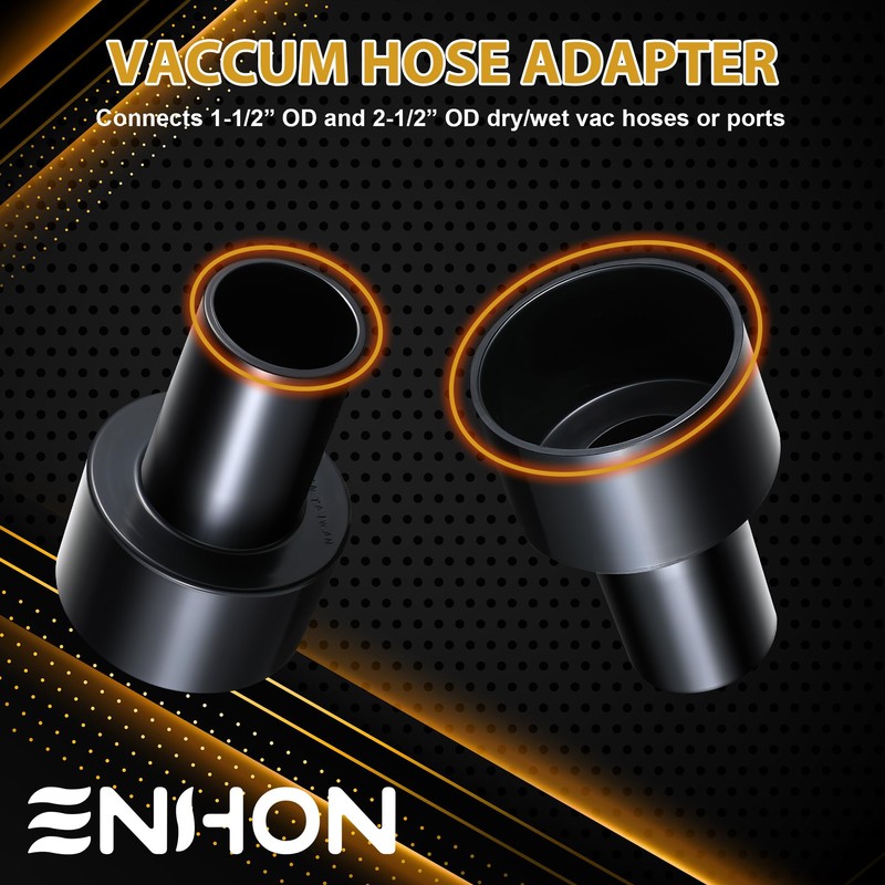 Enhon 2 Pack Hose Adapter 2-1/2 OD To 1-1/2 OD
