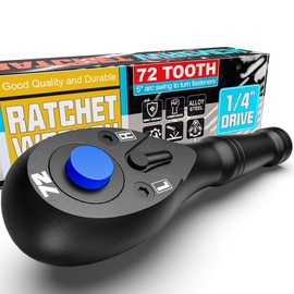 Aiourx 1/4" Drive Mini Ratchet, 72-Tooth Ratchet Handle, 9 cm Quick Release Reversible Ratchet Wrench, CR-V Steel Made, Mechanical Maintenance, Bicycle Repair, DIYer