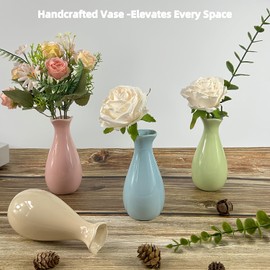 Ceramic Vase for Flowers Plants, Minimalist Modern Vases for Pampas Grass, Home Decor for Table, Shelf & Living Room