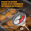 5070 Fryer Thermometer Replacement for Bayou Stainless Steel Tempered Dial,