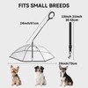 ENJOYING Dog Umbrella Small Breed, Clear Pet Umbrella Leash for