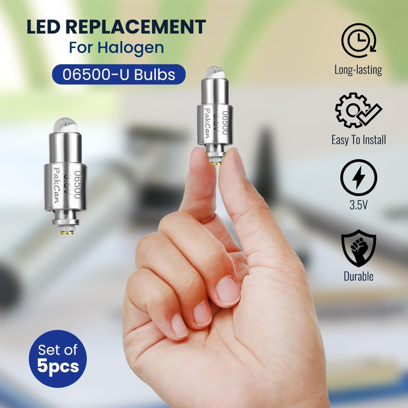 PakCan Compatible with Welch Allyn 2 Pcs Halogen Replacement Bulbs