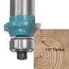 sourcing map Roundover Router Bit 1/2 Shank 1/8" Radius Carbide