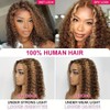 Highlight Deep Wave Glueless Lace Front Wigs Human Hair Pre