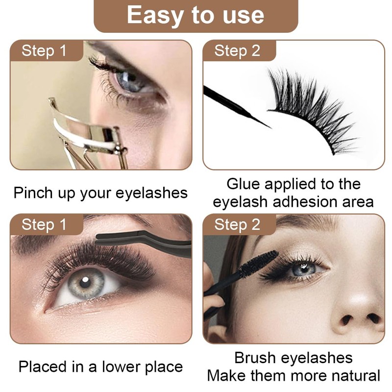 OUDQFCJ False Eyelashes Natural Eyelashes Cat Eye Eyelashes Natural Look