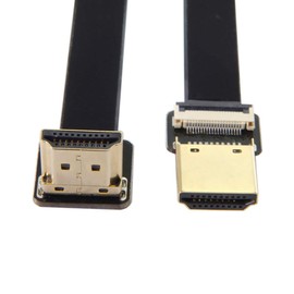 JSER CYFPV FPV HDMI macho a ángulo ascendente 90D HDMI macho HDTV FPC cable plano para FPV HDTV Multicopter fotografía aérea (0,5 m)