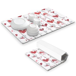 Stone Dish Drying Mats for Kitchen Counter, Large Collapsible Quick Drying Stone Mat 24"(L)×16"(W), Diatomaceous Earth Dish Drying Mat for Dishes Bottles Cups, Match Any Countertop