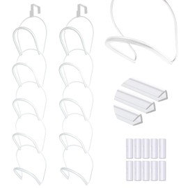 Livememory Wigs Holder, Hanging Hat Rack Wigs Storage Hanger Hat Organizer for Door, Wall, Closet, Bathroom,10pack (White)