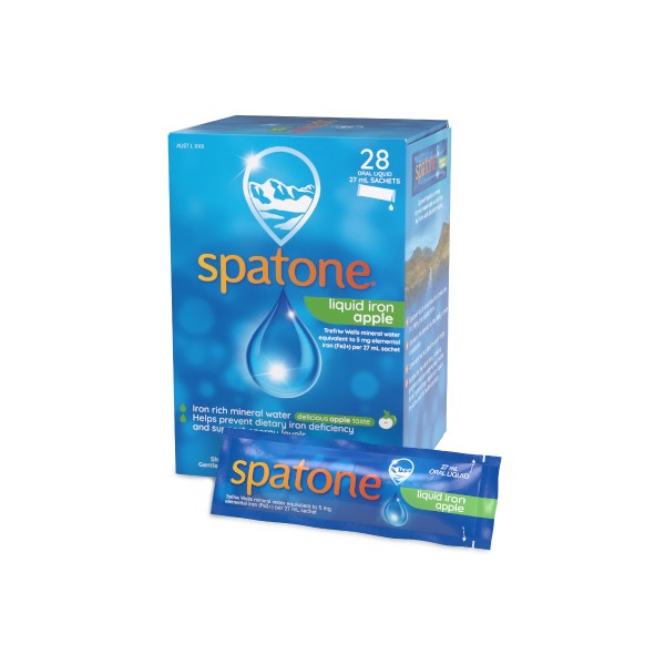 Spatone Daily Iron Shots + Vitamin C 28 x 27ml Sachets - Apple