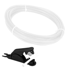 PTFE Hose 3 m White 2.5 mm ID × 4 mm OD, PTFE Teflon Tube with Pipe Cutter for Bambulab A1/A1 Mini/P1P/P1S/X1C/X1 Series Creality K1/K1 Max/Ender 3 V3, Teflon Hose for 1.75 mm 3D Printer Filament