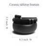 Ceramic Tabletop Fountain for Indoor and Outdoor Table Desk Office