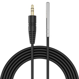 WILLHI Temperature Sensor Probe NTC 10K/3435, Waterproof 304 Stainless Steel Probe, Food-Grade Sensor, 6.6 Feet Long with 3.5mm Audio Plug