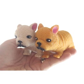 2 Stretchy Bulldog Dog Crushed Bead Sand Filled - Doggy Lover Sensory Fidget Toy Weighted