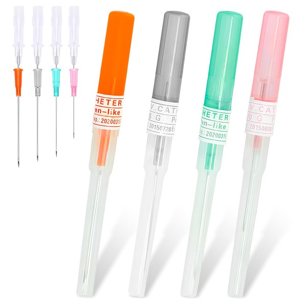 YILANJIN 4PCS Piercing Needles, Mixed Catheter Piercing Needles, 14G 16G