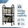 Rolling Library Book Cart – 34 Inches Tall, 100LBS Capacity