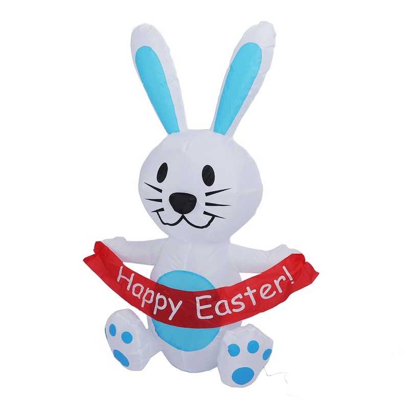 Easter Inflatable Bunny 4FT 210T Polyester IP44 Waterproof Easter Blow