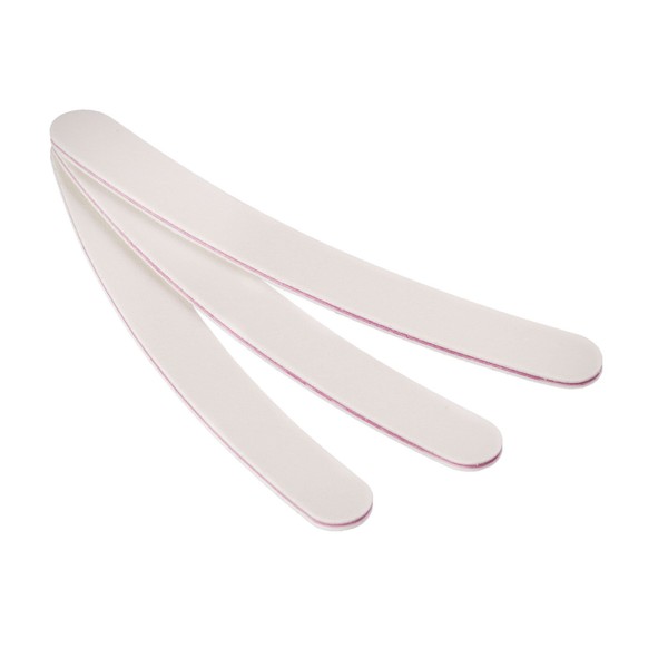 Professional Nail Files 100 180 Curved White Fine & Coarse