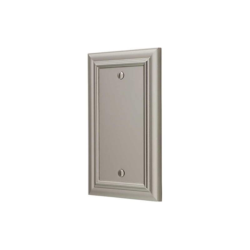 AMERELLE 94BN Continental Single Blank Cast Metal Wallplate in Satin