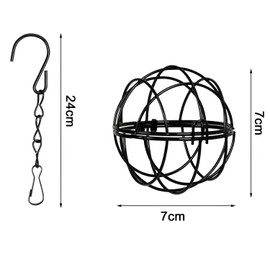 4 Pieces Fat Ball Holder Bird Feeder Hanging Metal Bird Feeder with S-shaped Hook Feeder for Fat Balls for Sparrows Robins