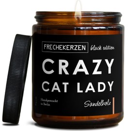 Lustige Duftkerze mit Spruch für Katzen Besitzer & Liebhaber | Handgemacht aus Sojawachs | In Geschenkbox | Valentinstag Geburtstagsgeschenk Gastgeschenk Katzenhalter Cat Lovers |Sandelholz