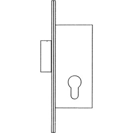 Tesa Assa Abloy 420115 Hz Lock Galvanised for Wooden Doors. Input 50. Without Cylinder Included. Iron Zinc Plated