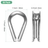 M METERXITY 30-Pack Wire Rope Thimbles, M8 Stainless Steel 8mm